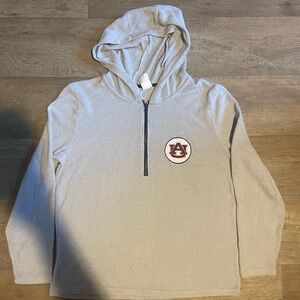 Gray Auburn University Quarter Zip Size Large.